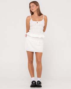 Sale: Palm Springs Shirred Mini Skirt