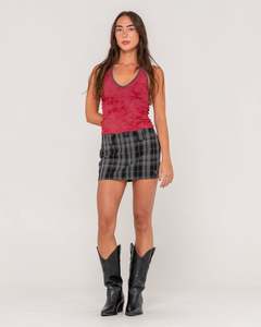 Plaidnani Low Rise Mini Skirt