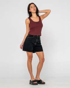 Womens: Cassian Ribbed Scoop Neck Singlet