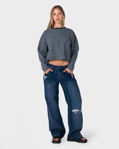 17 Degrees Oversized Long Sleeve Stripe Tee