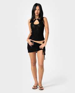 Womens Tops: Club Classics Lace Halter Neck Top