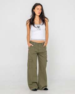 Womens Bottoms: Ultra Wide Cargo Pant