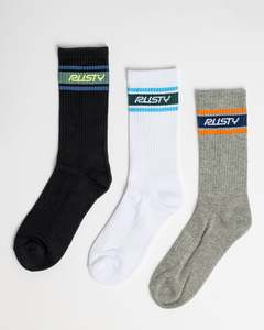 Pit Crew Mid Calf 3-sock Pack