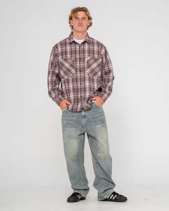 Mens Tops: Cobra Flannel Long Sleeve Shirt