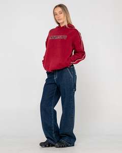 Red Raw Archival Oversized Fleece Hoodie