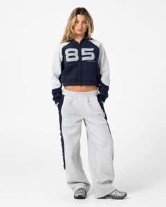 Harvest Cropped Zip Through Fleece Hoodie