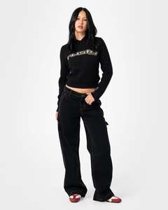 Womens Outerwear: Intro Sofia Graphic Knit Hoodie