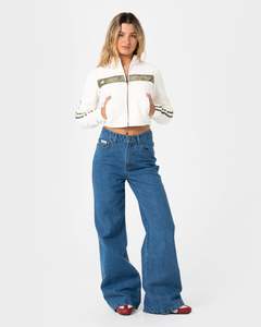 Womens Outerwear: Freeway Crop Zip Through Polar Fleece