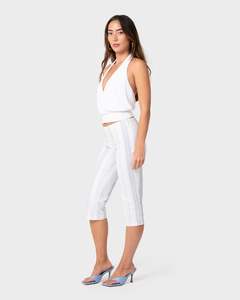 Womens: Finance Mummy Low Rise Stripe Capri Pant