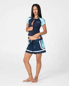 Mel Sea Zip Through Rash Vest