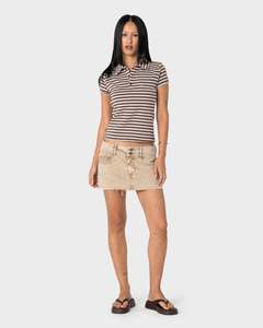 Peta Stripe Polo Baby Tee