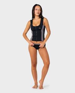 Farrah Scoop Zip Through Swim Top