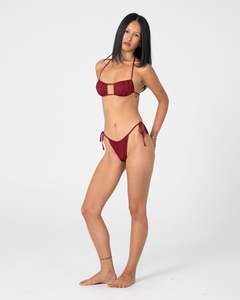 Cedar Side Tie Cheeky Bikini Bottom