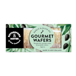 Gourmet Wafers: Gourmet Wafers – Garlic & Olive Oil