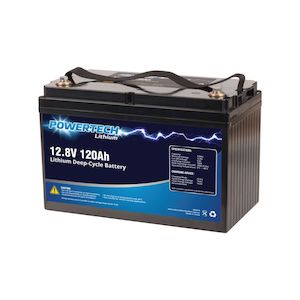 Lithium Batteries: Powertech Lithium 120Ah Battery 12.8V