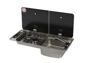 Cookers: CAN 2 Burner hob with R/H sink FL1401 Including Mixer