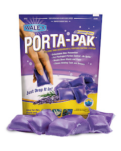 Sanitation: Walex Porta-Pak Express Lavender Toilet Treatment (15 doses per pack)