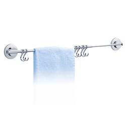 Tatkraft: Tatkraft Towel Rail 6 Hooks - Vacuum Suction Cup