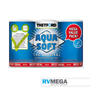 Thetford Aqua Soft Toilet Paper/Tissue - Pack of 6