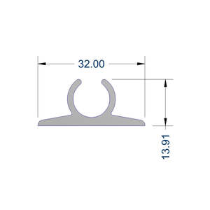 Awning Track Rail Brackets: Awning Track Double Sided x 4 Metre