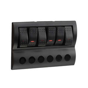 Switches Control Panels Sockets: 6-Way Switch & Fuse Panel 12V