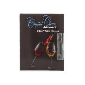 Crockery Cutlery Dining: Triton Crystal Clear Long Stem Wine Glass Pack 4
