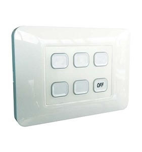 ‘Sphere’ W.A.S 6 Gang Wireless Light Switch w/Master Off Discount RV Parts