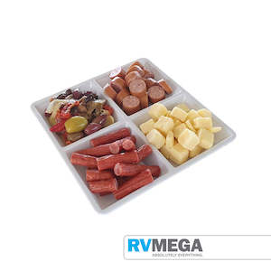 Square Melamine Serving Platter White