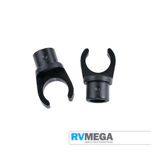Camping Equipment: OZtrail X93 Plastic Tube Clips - 19mm (2 Pack)