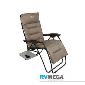 Outdoor Furniture: OZtrail Brampton Sun Lounger with Side Table