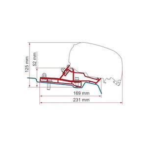 Fiamma Brackets 340cm For H2L3 Ford Transit 98655Z189 Right Hand Drive
