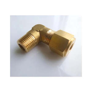 Brass Male Elbow 3/8" Copper Tube to 1/4" BSP