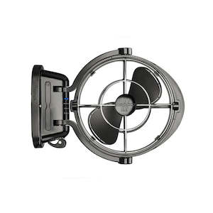 Black Caframo Sirocco II 7" Fan with 360 Degree Gimbal 12/24V