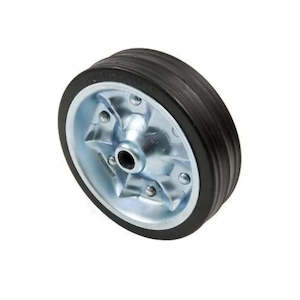 Jockey Wheels And Parts: AL-KO Steel Jockey Wheel Only with Solid Rubber Tyre 200mm 629888