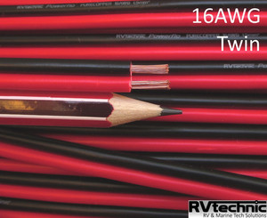 Products: 16AWG, Twin core, 15 Amp, 105degC PVC, Pure Copper, Red+Black (qty in 10cm) RVtechnic RV&Marine