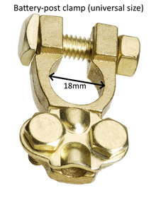 Products: Battery Terminal Clamp, Brass, Universal 18mm diameter RVtechnic RV&Marine