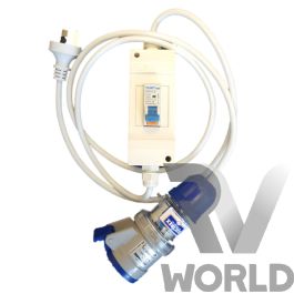Products: 230V Power Lead Adapter With Circuit Breaker & RCD - RV World NZ