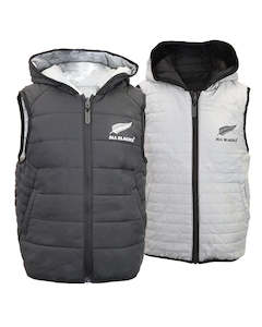 Rugby All Blacks Kids Infants: All Blacks Kids Reversible Puffer Vest