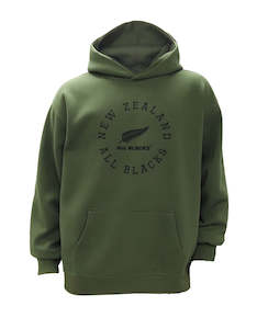 Rugby All Blacks: All Blacks NZ Logo Hoodie Khaki