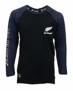 Ryos Co Nz: All Blacks Raglan Kids Long Sleeve T-Shirt