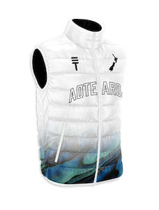 Kids Jackets: Triple Threat Kid's Paua Puffer Vest White