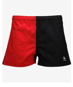 Mens Shorts: Swanndri Men's Chequered Cotton Rugby Short Red/Black