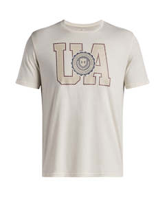 Mens T Shirts Polos: Under Armour College Crest Logo T-Shirt Stone