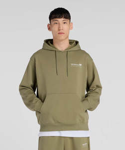 Sale: New Balance Linear Graphic French Terry Hoodie Olive