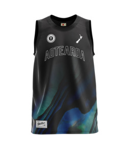 Triple Threat Aotearoa Paua Singlet Black