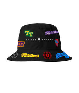 Kids: Triple Threat Kid's Logo Bucket Hat Black