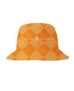 Mens Bags Accessories: Triple Threat Diamond Bucket Hat Orange