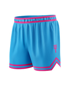 Triple Threat Plain Diamond Basketball Short Teal/Pink