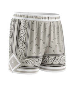 Mens Shorts: Triple Threat Paisley Short Bone