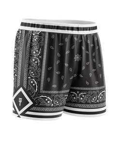 Mens Shorts: Triple Threat Paisley Short Black